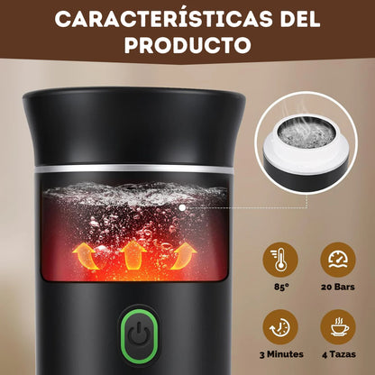 Cafetera Portátil Eléctrica Con Sistema 3 En 1