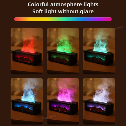 1Pc, USB Powered Simulated Flame Diffuser, Home Fireplace Diffuser, Office and Bathroom Lighting, Holiday and Christmas Gifts