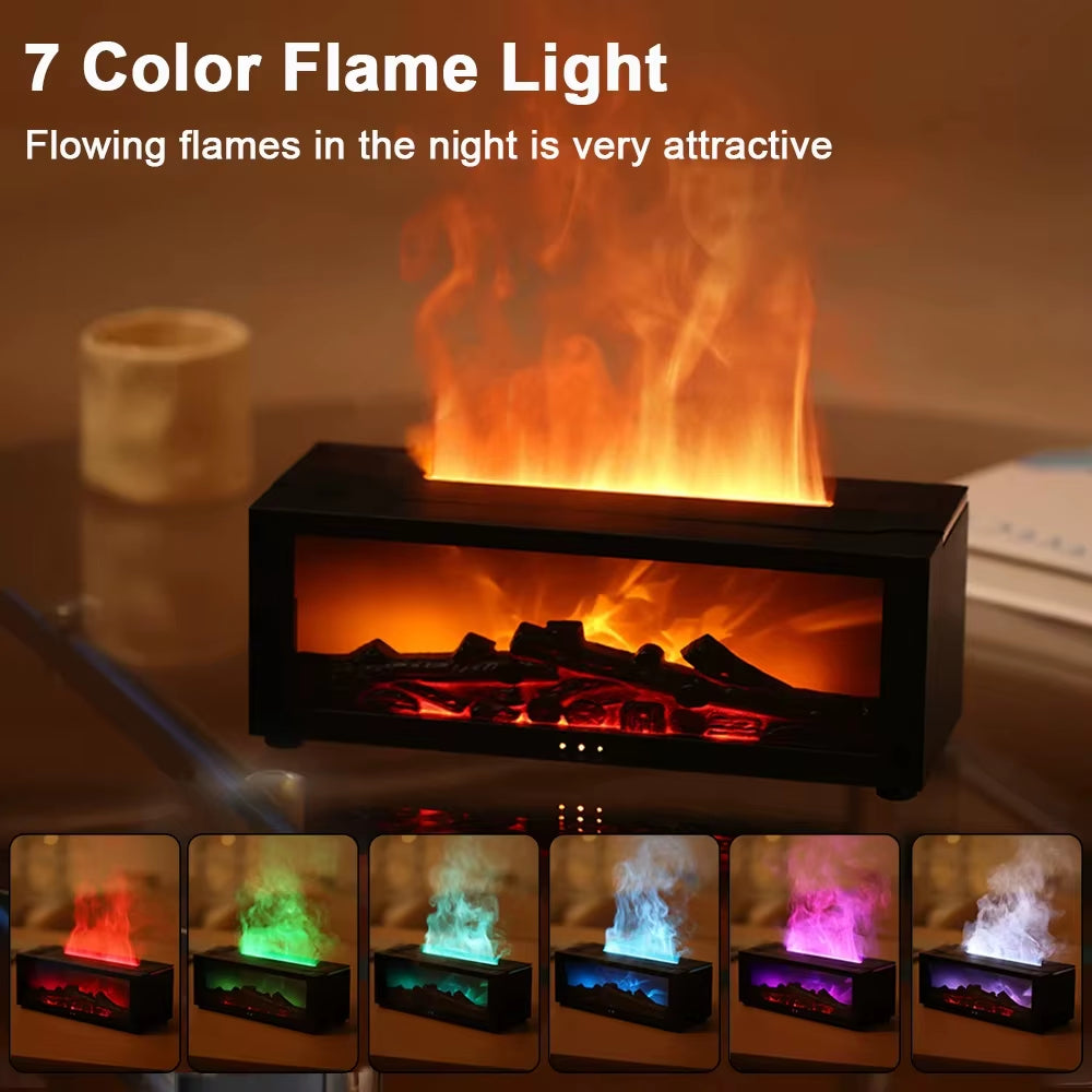 1Pc, USB Powered Simulated Flame Diffuser, Home Fireplace Diffuser, Office and Bathroom Lighting, Holiday and Christmas Gifts