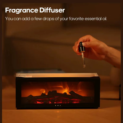 1Pc, USB Powered Simulated Flame Diffuser, Home Fireplace Diffuser, Office and Bathroom Lighting, Holiday and Christmas Gifts